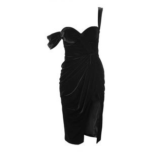 House of CB Black Velvet Petronella Dress